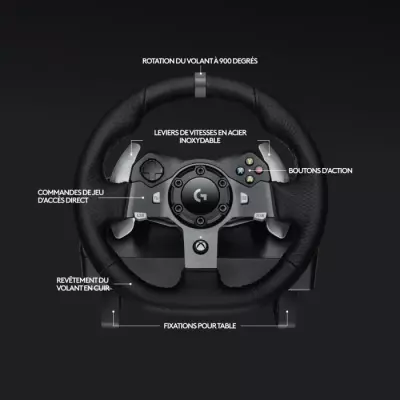 Volant de course et pédales G920 - Logitech G - Xbox/PC - Compact et performant