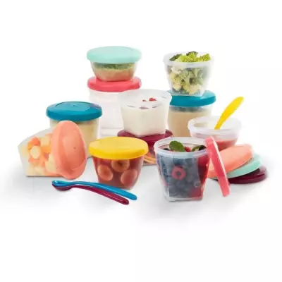 Kit BABYMOOV Babybols XXL : 12 pots de conservation + 3 cuillères • Plus responsable - Made in France Kit BABYMOOV Babybols XXL : 12 pots de conservation + 3 cuillères • Plus responsable - Made in France