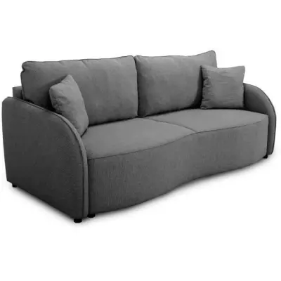 Canapé convertible BARI 3 places - Anthracite - Rangement - Eco-friendly Canapé convertible BARI 3 places - Anthracite - Rangement - Eco-friendly