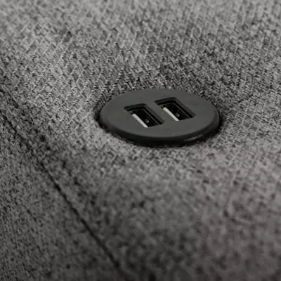 Canapé d'angle convertible réversible 4 places MITCHELL - Tissu Anthracite - Design éco-responsable
