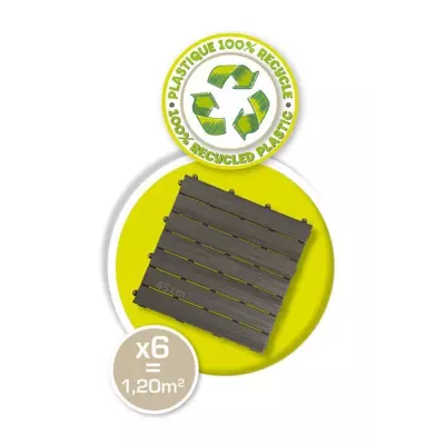 Plancher Maison Smoby 6 dalles - Anti-UV - 45x45cm