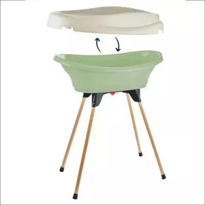 Pack plan à langer et baignoire 2 en 1 THERMOBABY - VASCO - Vert Céladon