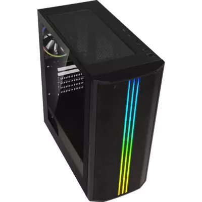 Boîtier Semitower ATX Saber Mesh RGB Noir à Prix Réduit