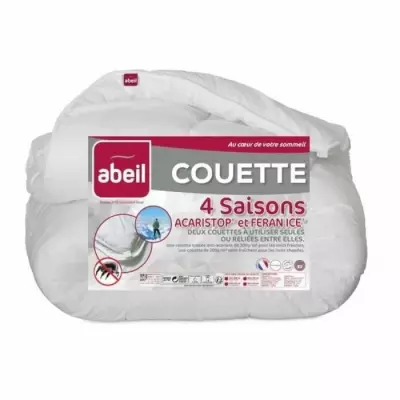 Couette 4 Saisons ANTI-ACARIENS 240x260cm - Made in France
