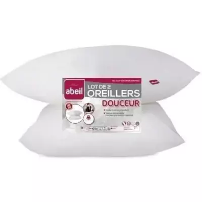 Lot de 2 oreillers Douceur 60x60 cm - Blanc