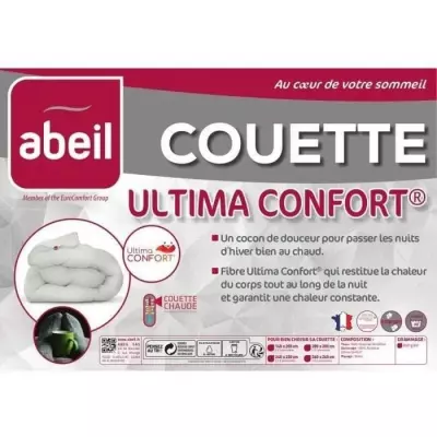 Couette chaude 450gr/m² Ultima Confort - 200 x 200 cm