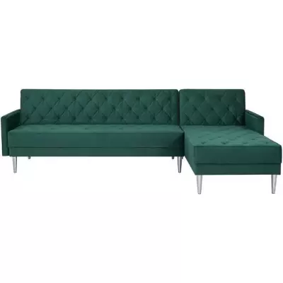 Canapé d'angle réversible 3 places ISTANA -Velours Vert- - Design Responsable