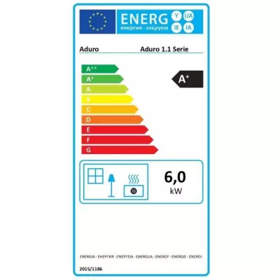 Poêle à bois ADURO 1.1 - 50215 - 6 KW - Noir