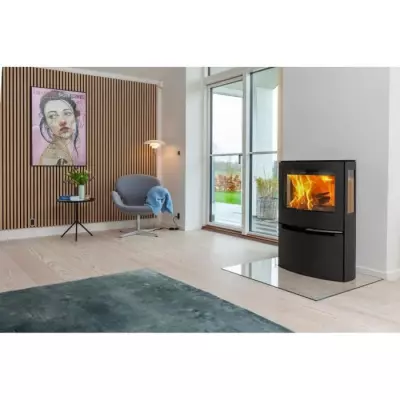 Poêle à bois ADURO 21 - 50240 - 6,5 KW - Noir - Design moderne