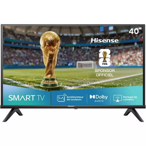 Hisense 40A4Q - TV LED 40 (100 cm) - Full HD 1920x1080 - TV connecté - 2xHDMI 1.4 - WiFi