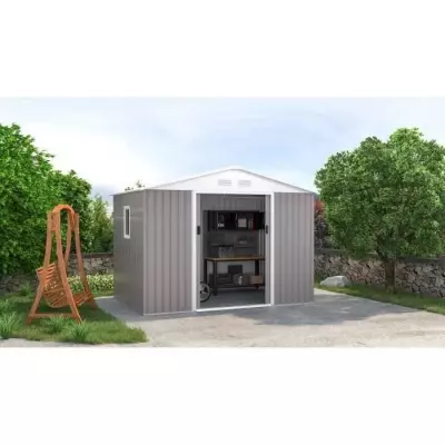 Abri de jardin métal VENUS 5,29m² - Kit d'ancrage inclus