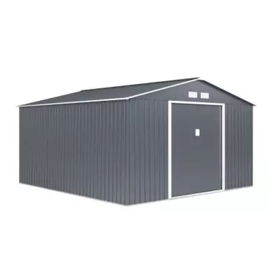 Abri de jardin en métal NEPTUNE 12,99 m² - Gris