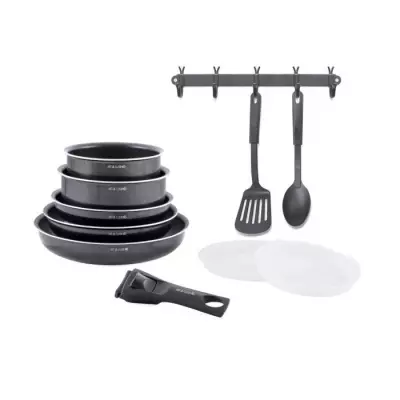 Ensemble de cuisine ART & CUISINE AC1083 - 10 pièces - Noir