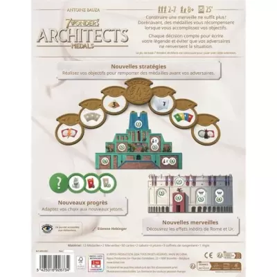 Extension 7 Wonders Architects : Médailles - Ajoutez du fun à votre jeu ! Extension 7 Wonders Architects : Médailles - Ajoutez du fun à votre jeu !