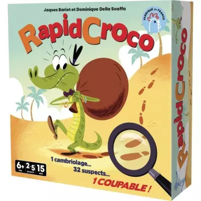 Jeu d'enquête captivant: RapidCroco - Asmodee - 32 suspects Jeu d'enquête captivant: RapidCroco - Asmodee - 32 suspects