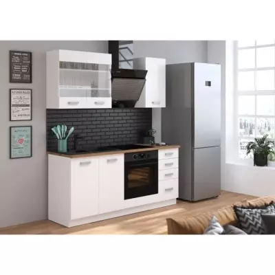 ATLAS Cuisine 5 éléments blanc - L180 cm