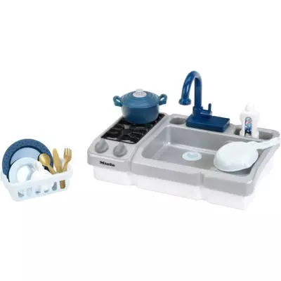 Jouet d'évier Miele avec robinet fonctionnel et accessoires - Livré avec de nombreux accessoires