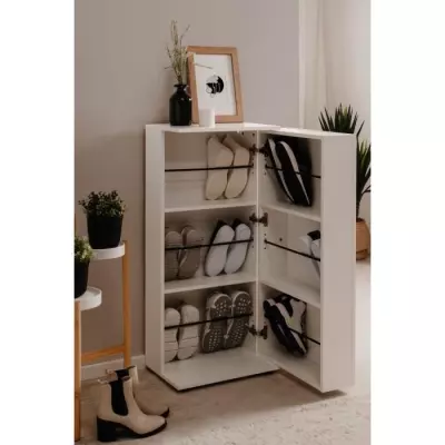 Meuble à chaussures Finori Satos Blanc - 12 Paires