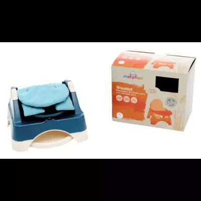Réhausseur de chaise oketi poketi - bois bleu - Pratique et stylé