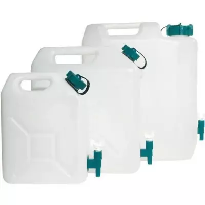Jerrycan extra-fort avec robinet eau propre 35L pour auto-moto