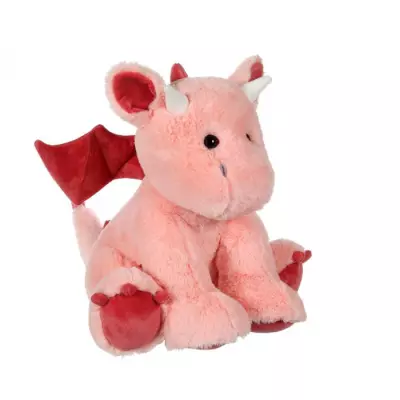 Peluche Dragon Trendy, Rose Poudré 30cm - Format compact