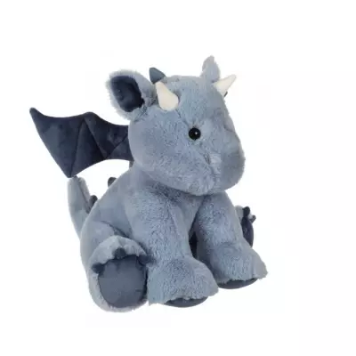 Peluche Dragon Trendy, Bleu Jeans 30 cm - Dimensions: 39x36x17 cm