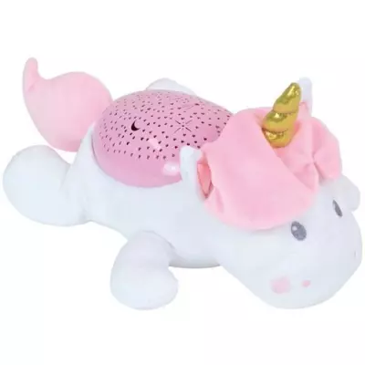 Peluche veilleuse musicale LICORNE rose, 39 cm - JEMINI