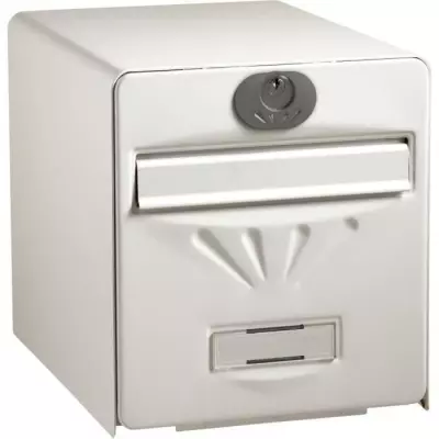 Boîte aux lettres Balnéaire en acier galvanisé - Blanc - Porte arrière vitrée