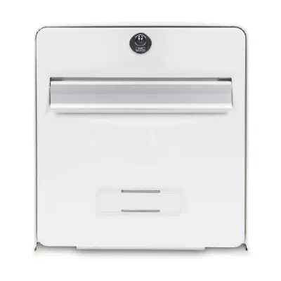 Boîte aux lettres Balnéaire en acier galvanisé - Blanc - Porte arrière vitrée