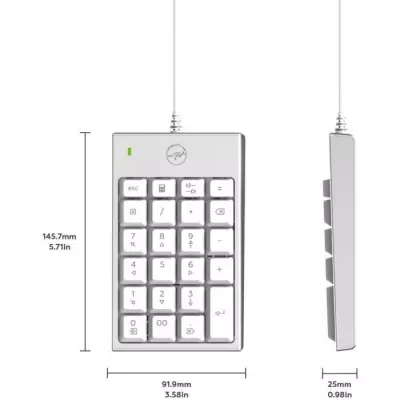 Clavier Numérique MOBILITY LAB MAC Silver Blanc - Compact
