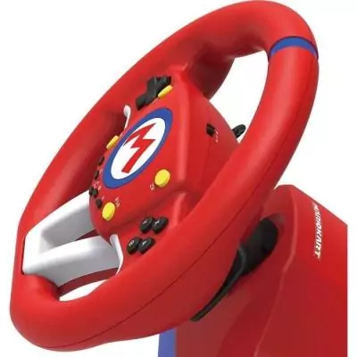 Volant de course Hori Wheel Pro Mini Mario Kart Nintendo Switch - Rouge/Bleu