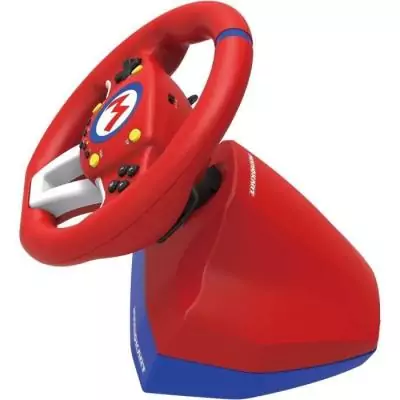 Volant de course Hori Wheel Pro Mini Mario Kart Nintendo Switch - Rouge/Bleu