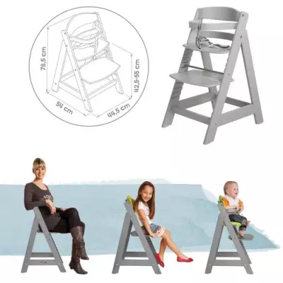 Chaise Haute Évolutive Sit Up III en Bois - Réglable en Hauteur Chaise Haute Évolutive Sit Up III en Bois - Réglable en Hauteur