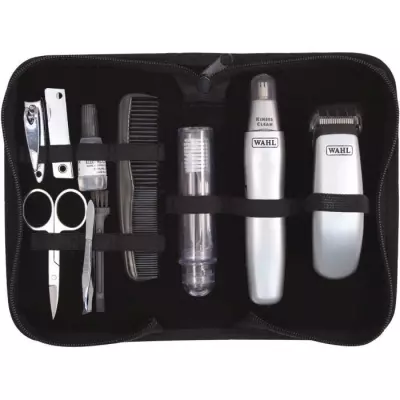Kit de voyage barbe - WAHL - TRAVEL KIT - Tondeuse compacte - Gris Kit de voyage barbe - WAHL - TRAVEL KIT - Tondeuse compacte - Gris