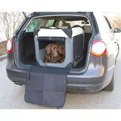 Transportez votre animal avec style - Box de transport KERBL Journey 70 x 52 x 52 cm - Gris / Beige Transportez votre animal avec style - Box de transport KERBL Journey 70 x 52 x 52 cm - Gris / Beige