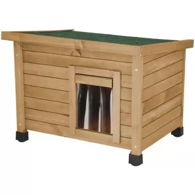 Maison pour chat Rustica 57x42x45cm - Bois, style authentique