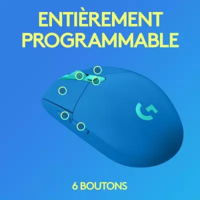 Souris Gamer Sans fil Logitech G305 Lightspeed Bleu - Autonomie 250h