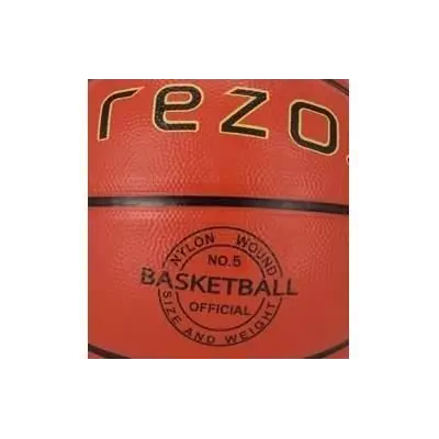 Ballon de basket REZO en caoutchouc - Taille 5 - Marron - Polyvalent