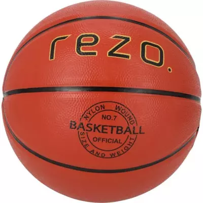 Ballon de basket REZO en caoutchouc - Taille 7 - Marron - Polyvalent