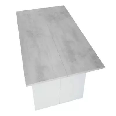 Table d'appoint extensible TAVOLO gris béton - L 120 cm