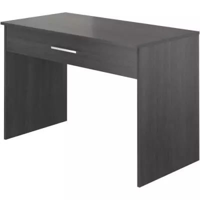 Bureau grand tiroir - Mélaminé gris cendré - Spacieux et pratique!