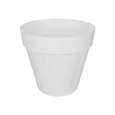 Pot de fleurs rond avec roues Loft Urban - Ø 40 cm - Blanc