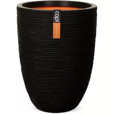 Vase élégant bas noir - CAPI EUROPE - 46 x 58 cm