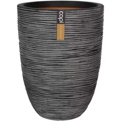 Jardinière élégante Capi Pot à fleurs Nature Rib bas 46 x 58 cm Anthracite