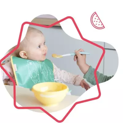 Ensemble repas bébé complet : 5 bols antidérapants + couvercles hermétiques + 3 cuillères souples