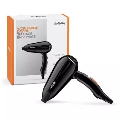 Sèche-cheveux BaByliss 5344E Travel Dry 2000 - Compact et Léger