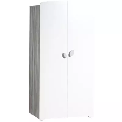 Chambre bébé trio Leaf: lit, commode et armoire - Blanc Chambre bébé trio Leaf: lit, commode et armoire - Blanc
