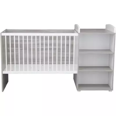 Lit Combiné Evolutif 90x190cm Babyprice Smile - Chêne silex