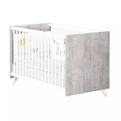 Lit bébé 120x60 cm Babyprice Scandi gris - Design en bois
