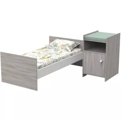 Lit bébé combiné évolutif Babyprice Up - Chêne Lit bébé combiné évolutif Babyprice Up - Chêne